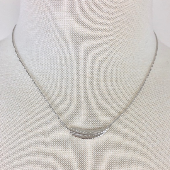 Mary & Heart Jewelry - Sterling Silver Feather Necklace